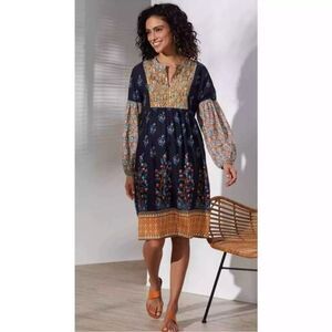 Patchwork Sequined Floral Tunic by World Market Boho Baggy